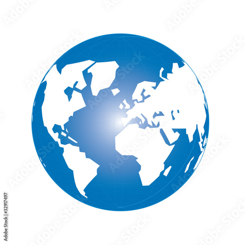 world map globe blue
