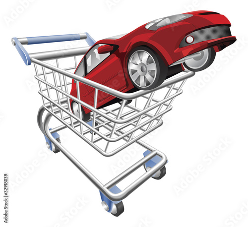 Car shopping cart concept