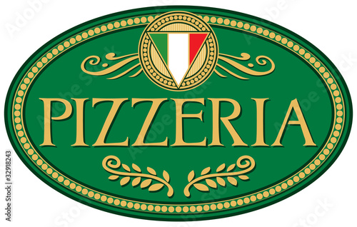 pizzeria label design