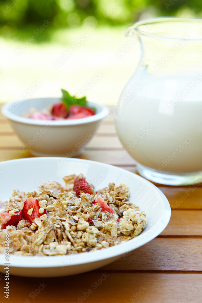 bowl of muesli with fresh fruits as diet food bowl of muesli with fresh fruits as diet food