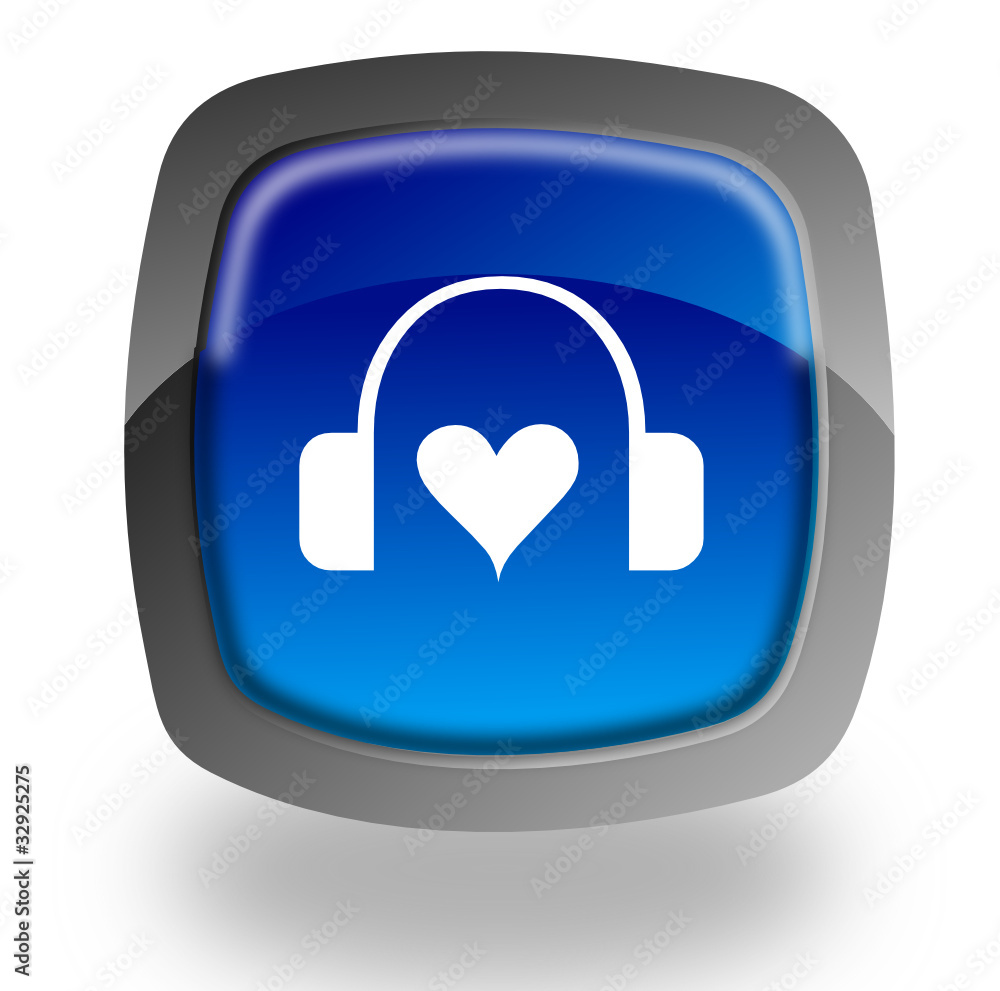 Headphon with heart button Headphon with heart button