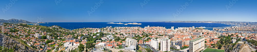 panorama view of marseille, france
