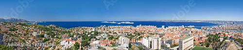 panorama view of marseille, france