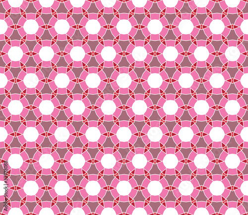 Seamless geometrical pattern with circles and diamonds