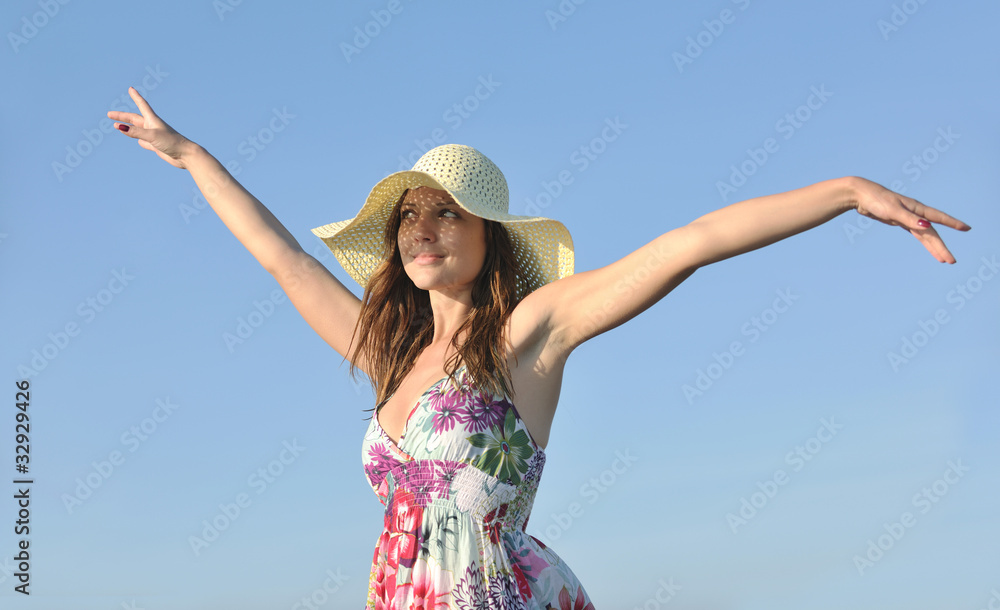 young woman relax on beach young woman relax on beach