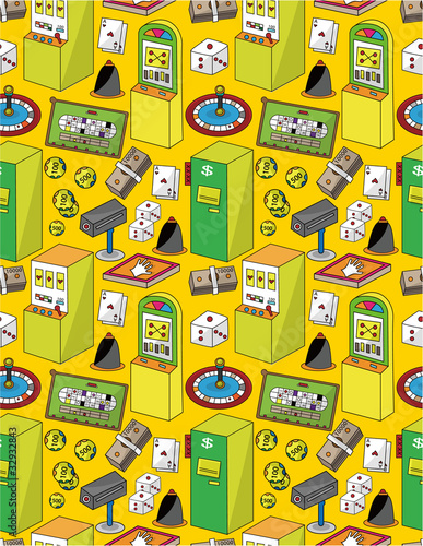 seamless cartoon casion pattern