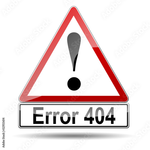 Señal peligro Error 404 photo