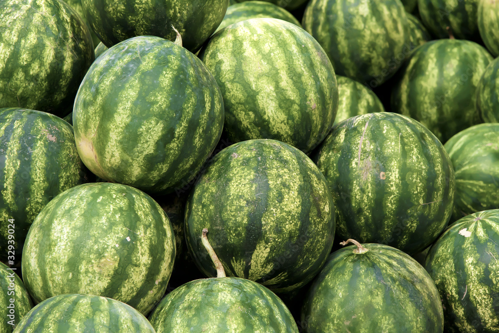 Pile of Watermelons, Texture and Background Pile of Watermelons, Texture and Background