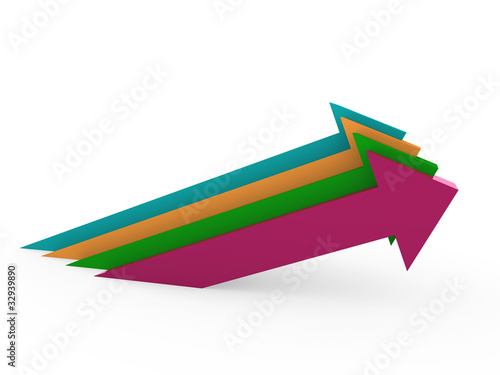 3d arrow high colorful success