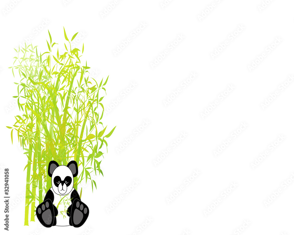 Obraz premium Panda in Bamboo