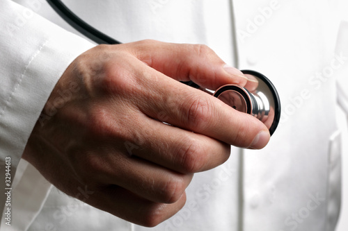 Doctor holding stethoscope