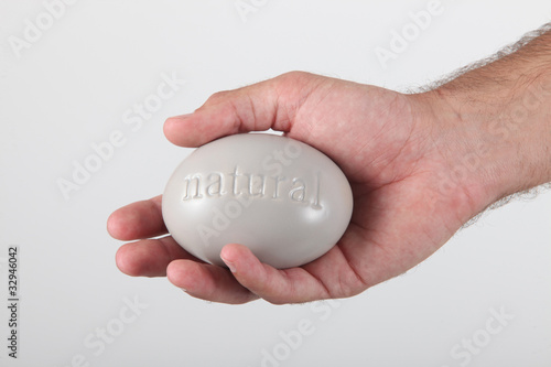 Natural engraved on a pebble