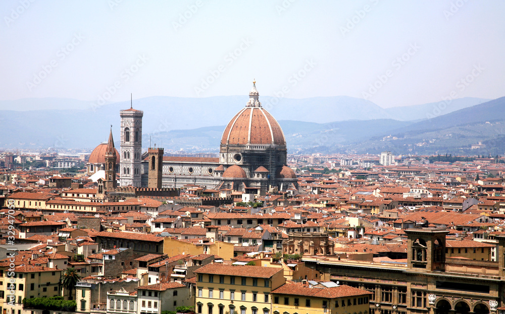 Duomo Santa Maria Del Fiore from Michelangelo square in Florence