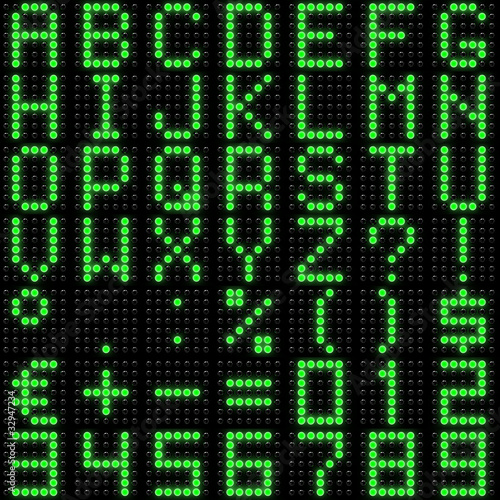 3D dot-matrix font with reflection