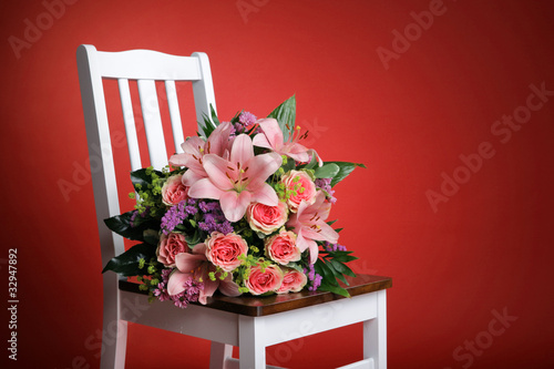 Fototapeta Naklejka Na Ścianę i Meble -  Blumenstrauss mit Lilien