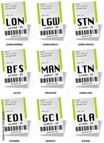 Airport tag bags - Grande Bretagne 01