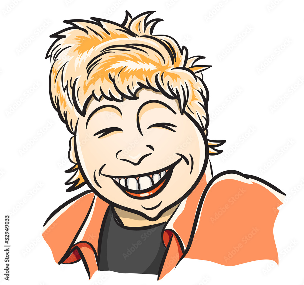funny face of woman, cartoon illustration funny face of woman, cartoon illustration