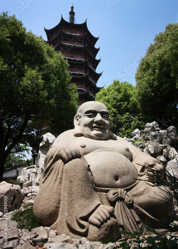 Buddha and Pagoda in Suzhou, China