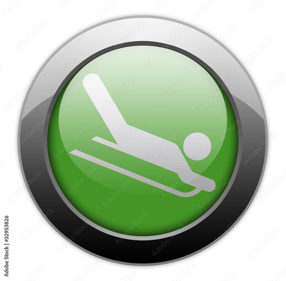 Green Metallic Orb Button Green Metallic Orb Button