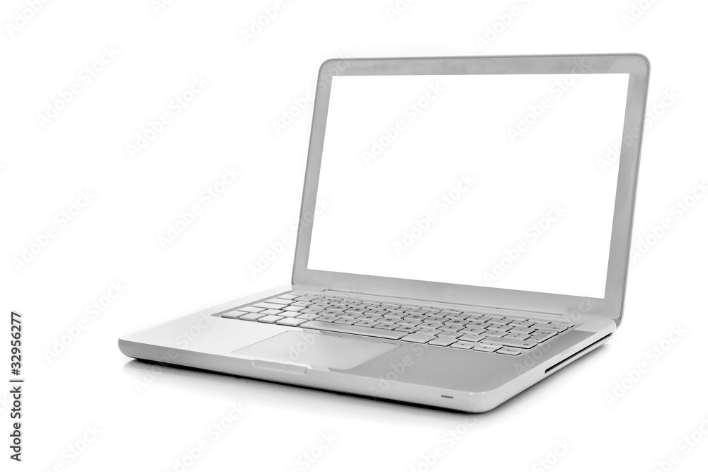 Laptop isolated on white, clipping path included Laptop isolated on white, clipping path included