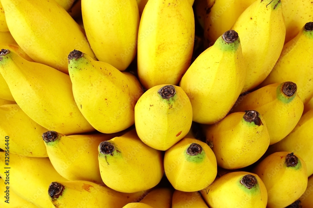 Background of  bunching ripe banana