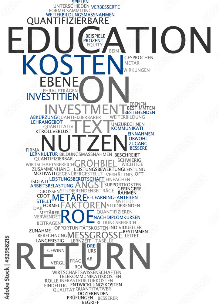 Obraz premium Return on Education ROE