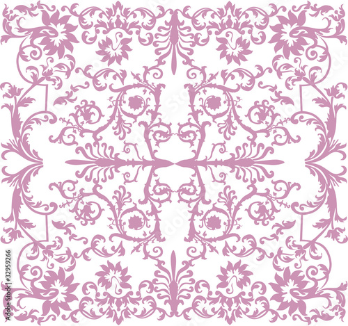 light lilac on white ornamental background