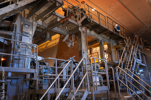 Pulp and paper mill – moving paper tape controlled with camera