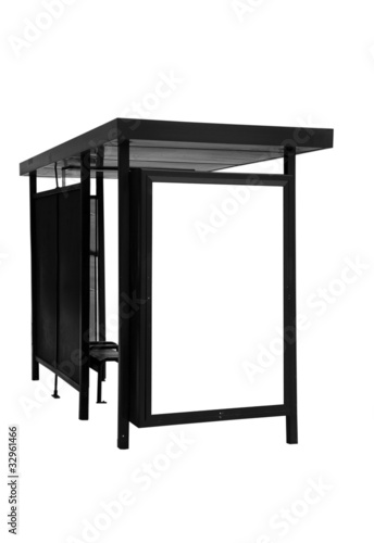 Outdoor advertising billboard isolated on white