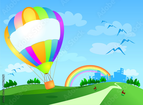 Mongolfiera sul prato - Balloon over the meadow