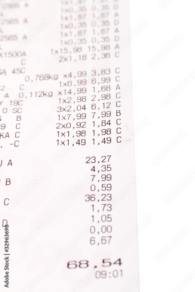 Naklejka premium shopping receipt