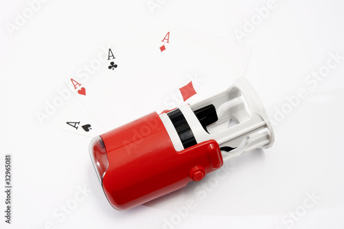 stamp with playing cards