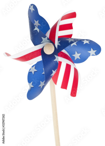 Patriotic Red White and Blie Pinwheel