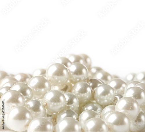 Pearl on white background