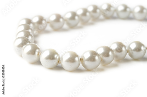 Pearl on white background