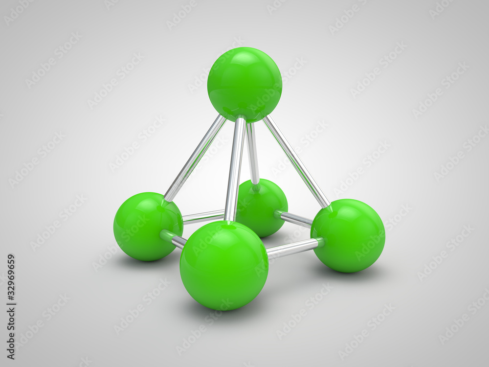Obraz premium isolated molecule 3d render illustration