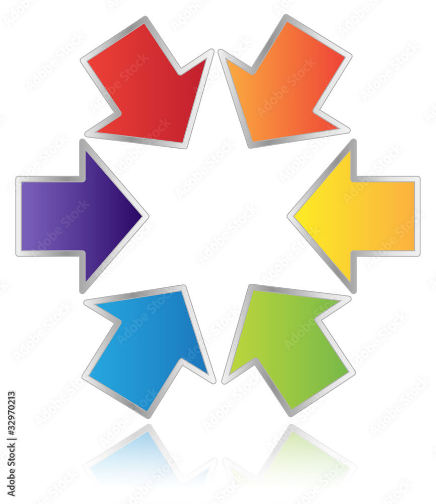 Six Merging Arrows Six Merging Arrows