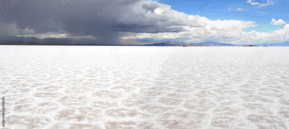 Fototapeta premium Le saline di salinas grandes nelle ande argentine