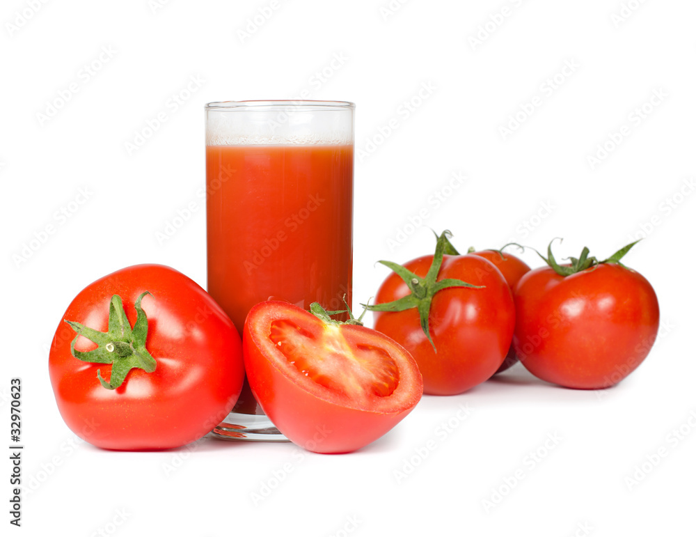 Red tomato isolated on white background Red tomato isolated on white background