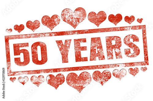50 years - golden wedding stamp