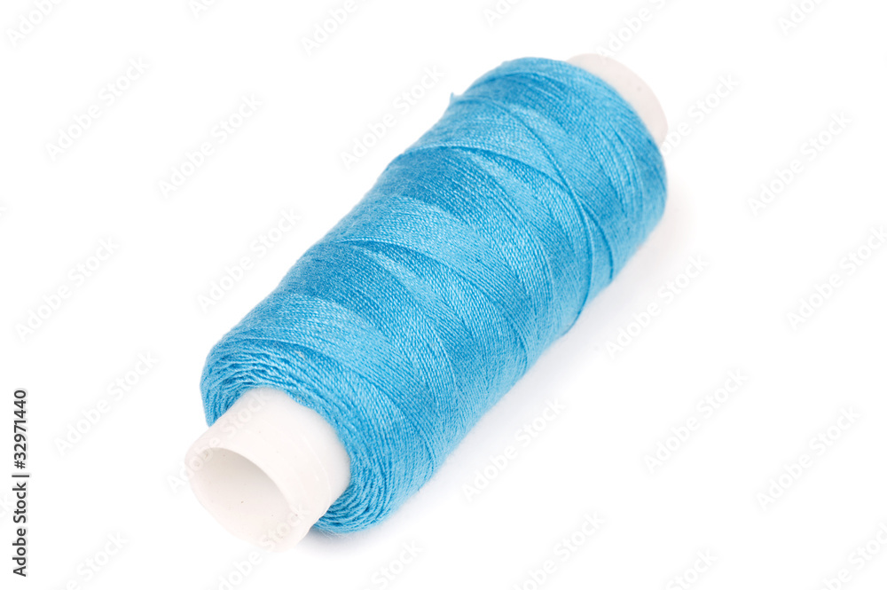 The coil of threads isolated on white background The coil of threads isolated on white background