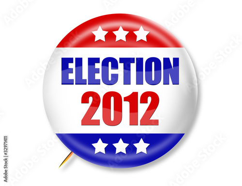 Election 2012 3-D Button