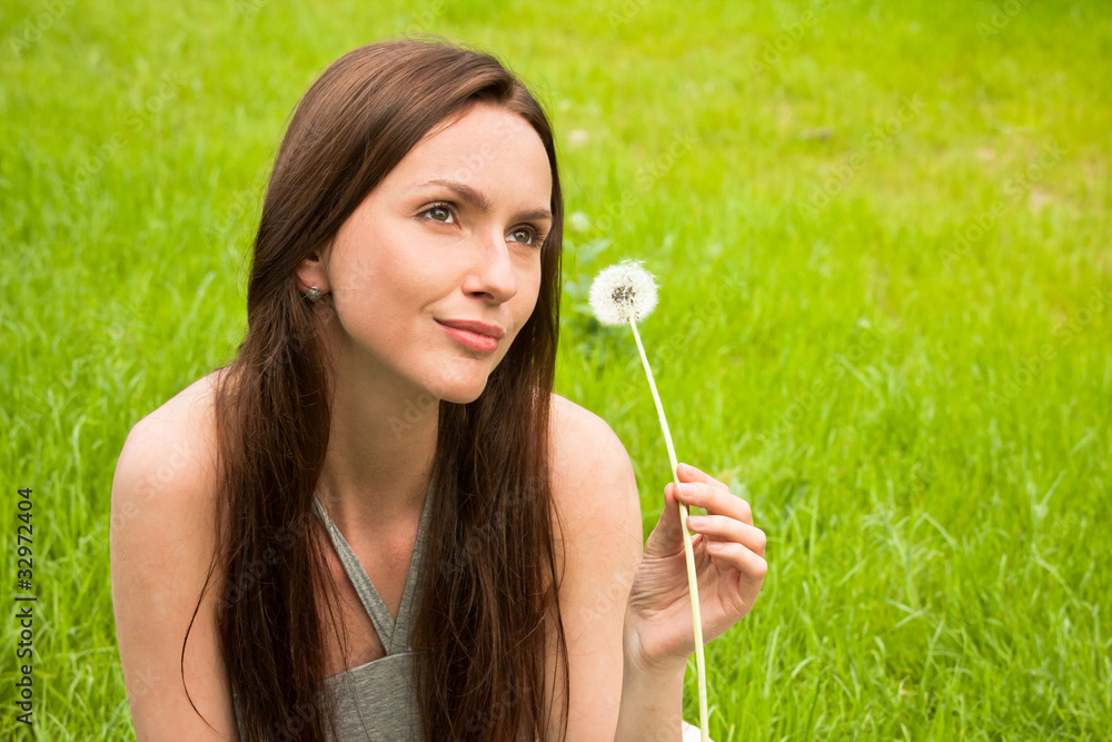 Girl with dandelion