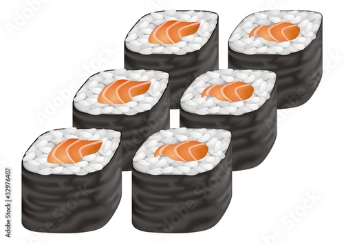 Sushi Rolls vector