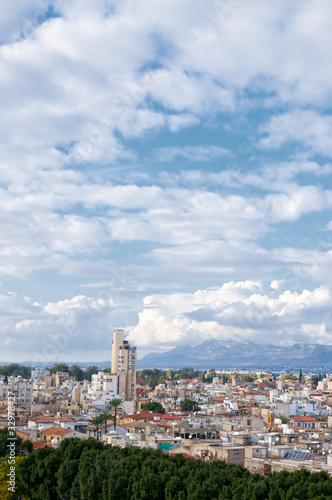 High angle view at Nicosia city
