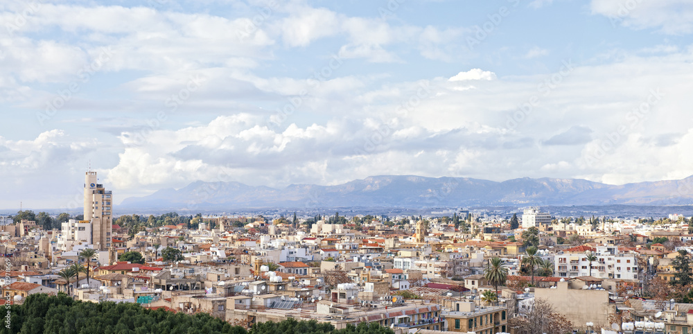 Panoramic view of Nicosia city