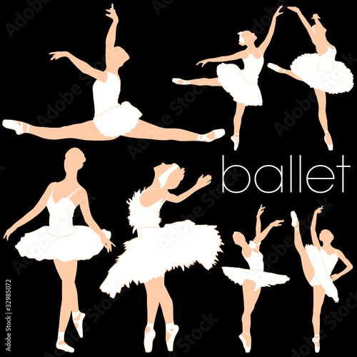 Ballet silhouettes set