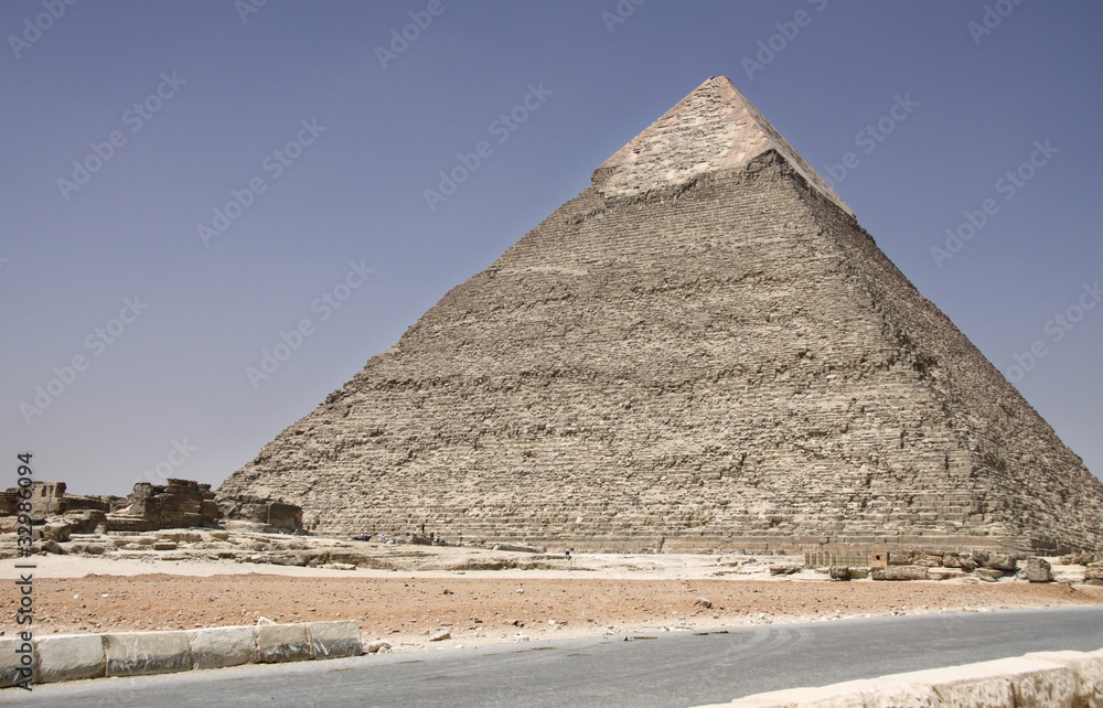 Giza Pyramids in desert, Giza Plateau, Cairo, Egypt. Giza Pyramids in desert, Giza Plateau, Cairo, Egypt.