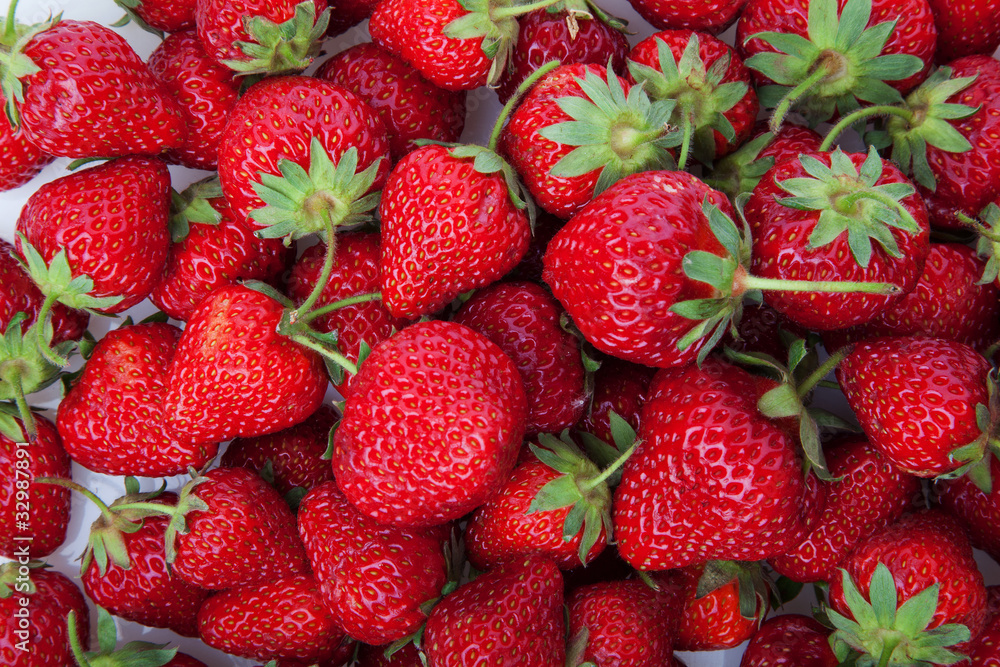 Fresh strawberry isolated on white.