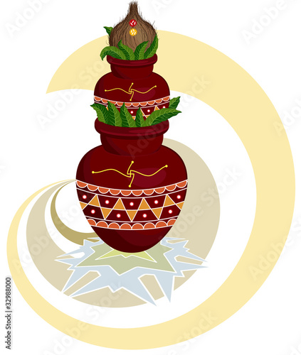 Divine Mangal Kalash with coconut